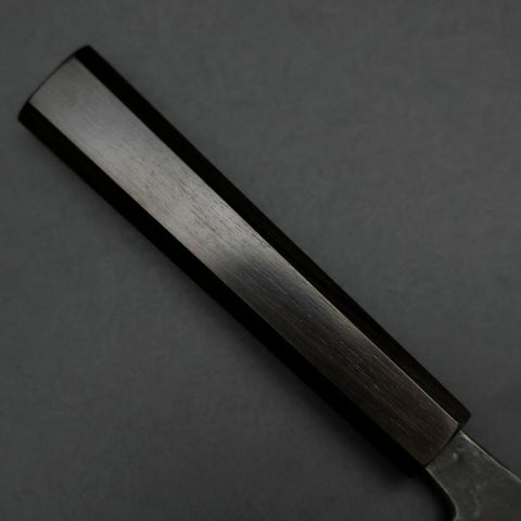 Nakiri Blue Steel #2 Kurouchi Ebony Handle 170mm-[Musashi]-[Japanese-Kitchen-Knives]