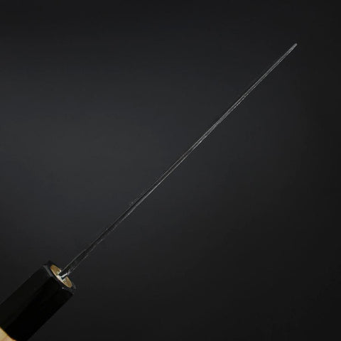 Nakiri Blue Steel #2 Kurouchi Hinoki Handle 135mm (5.3”)-[Musashi]-[Japanese-Kitchen-Knives]