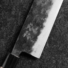 Nakiri Blue Steel #2 Kurouchi Magnolia Round Handle 165mm-[Musashi]-[Japanese-Kitchen-Knives]