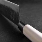 Nakiri Blue Steel #2 Kurouchi Magnolia Round Handle 165mm-[Musashi]-[Japanese-Kitchen-Knives]