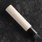Nakiri Blue Steel #2 Kurouchi Magnolia Round Handle 165mm-[Musashi]-[Japanese-Kitchen-Knives]