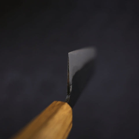 Nakiri Blue Steel #2 Kurouchi Oak Handle 165mm (6.5”)-[Musashi]-[Japanese-Kitchen-Knives]
