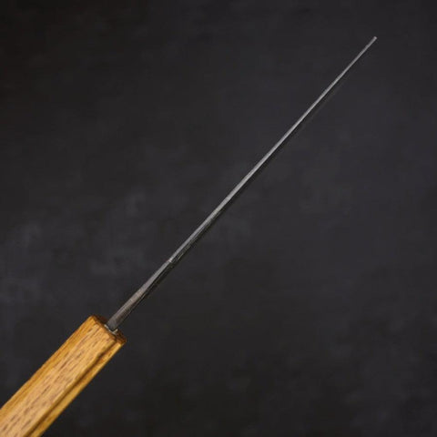 Nakiri Blue Steel #2 Kurouchi Oak Handle 165mm (6.5”)-[Musashi]-[Japanese-Kitchen-Knives]
