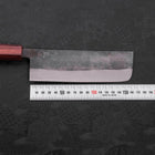 Nakiri Blue Steel #2 Kurouchi Purple Urushi Handle 165mm (6.5”)-[Musashi]-[Japanese-Kitchen-Knives]