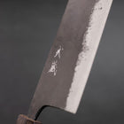 Nakiri Blue Steel #2 Kurouchi Sumi Urushi Handle 165mm (6.5”)-[Musashi]-[Japanese-Kitchen-Knives]