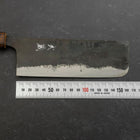Nakiri Blue Steel #2 Kurouchi Sumi Urushi Handle 165mm (6.5”)-[Musashi]-[Japanese-Kitchen-Knives]