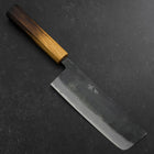 Nakiri Blue Steel #2 Kurouchi Yaki Urushi Handle 165mm (6.5”)-[Musashi]-[Japanese-Kitchen-Knives]