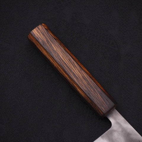 Nakiri Blue Steel #2 Nashiji Sumi Urushi Handle 165mm (6.5”)-[Musashi]-[Japanese-Kitchen-Knives]