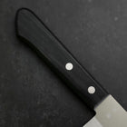 Nakiri Blue Steel #2 Polished Stainless Clad Western Handle 160mm (6.3”)-[Musashi]-[Japanese-Kitchen-Knives]