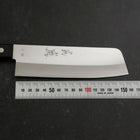 Nakiri Blue Steel #2 Polished Stainless Clad Western Handle 160mm (6.3”)-[Musashi]-[Japanese-Kitchen-Knives]