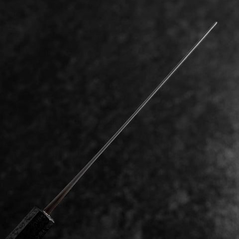 Nakiri Blue Steel #2 Stainless Clad Nashiji Black Ishime Handle 165mm-[Musashi]-[Japanese-Kitchen-Knives]