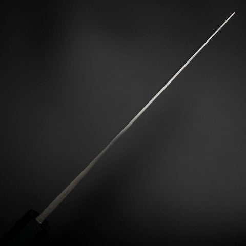 Nakiri Blue Steel #2 Stainless Clad Nashiji Dark Blue Urushi Handle 165mm (6.5”)-[Musashi]-[Japanese-Kitchen-Knives]