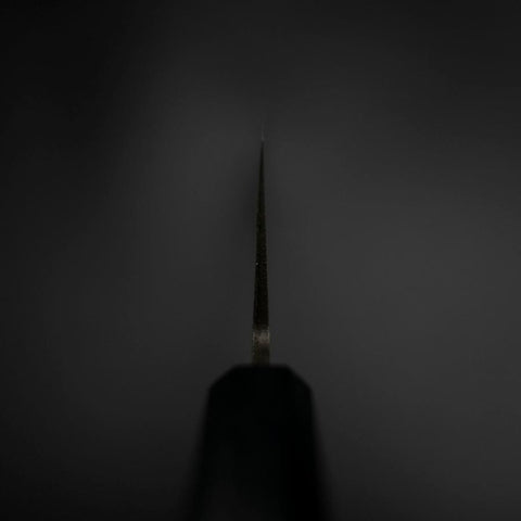 Nakiri Blue Steel #2 Stainless Clad Nashiji Dark Blue Urushi Handle 165mm-[Musashi]-[Japanese-Kitchen-Knives]