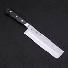 Nakiri Blue Steel #2 Tsuchime Stainless Clad Western Handle 165mm (6.5”)-[Musashi]-[Japanese-Kitchen-Knives]