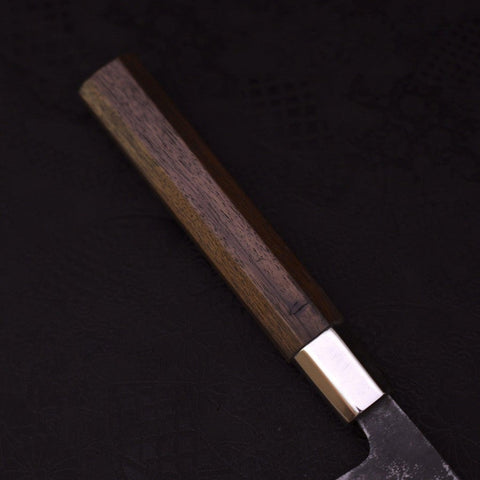 Nakiri Blue Steel #2 Walnut Handle 200mm (7.9”)-[Musashi]-[Japanese-Kitchen-Knives]