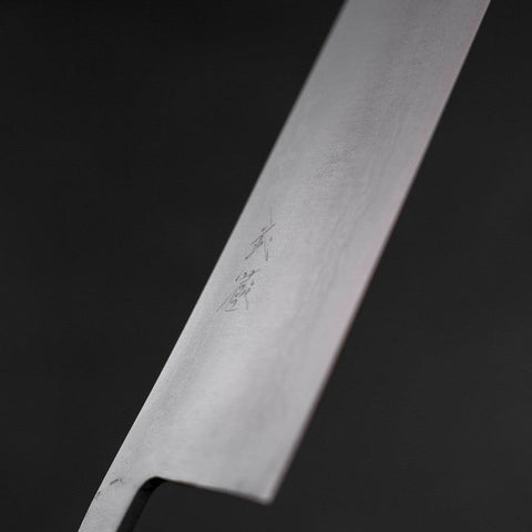 Nakiri Blue Super Damascus Buffalo Magnolia Handle 165mm (6.5”)-[Musashi]-[Japanese-Kitchen-Knives]