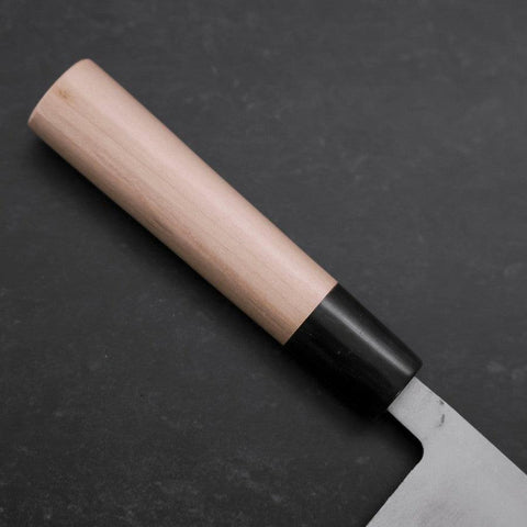 Nakiri Blue Super Damascus Buffalo Magnolia Handle 165mm (6.5”)-[Musashi]-[Japanese-Kitchen-Knives]