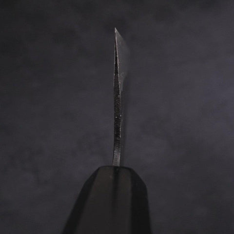Nakiri Blue Super Kurouchi Buffalo Ebony Handle 165mm (6.5”)-[Musashi]-[Japanese-Kitchen-Knives]
