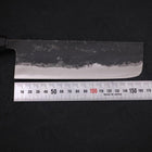 Nakiri Blue Super Kurouchi Buffalo Ebony Handle 165mm (6.5”)-[Musashi]-[Japanese-Kitchen-Knives]