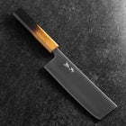 Nakiri Blue Super Polished Yaki Urushi Handle 165mm-[Musashi]-[Japanese-Kitchen-Knives]