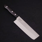 Nakiri Blue Steel #2 Tsuchime Stainless Clad Western Handle 165mm-[Musashi]-[Japanese-Kitchen-Knives]