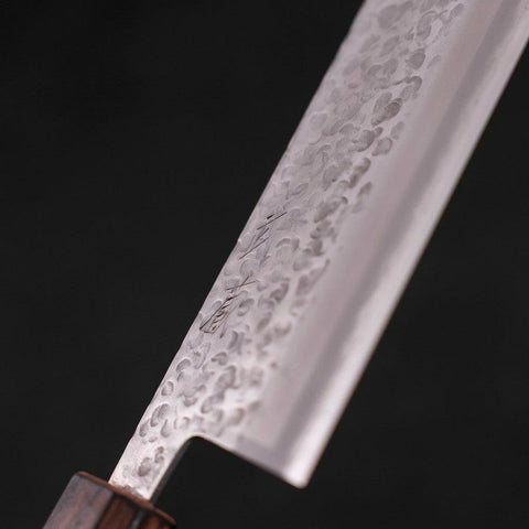 Nakiri Chromax Mirror Tsuchime Sumi Urushi Handle 165mm (6.5”)-[Musashi]-[Japanese-Kitchen-Knives]