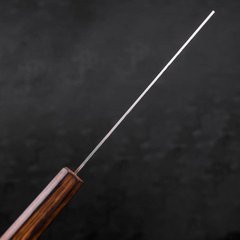 Nakiri Chromax Mirror Tsuchime Sumi Urushi Handle 165mm (6.5”)-[Musashi]-[Japanese-Kitchen-Knives]
