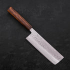Nakiri Chromax Mirror Tsuchime Sumi Urushi Handle 165mm (6.5”)-[Musashi]-[Japanese-Kitchen-Knives]