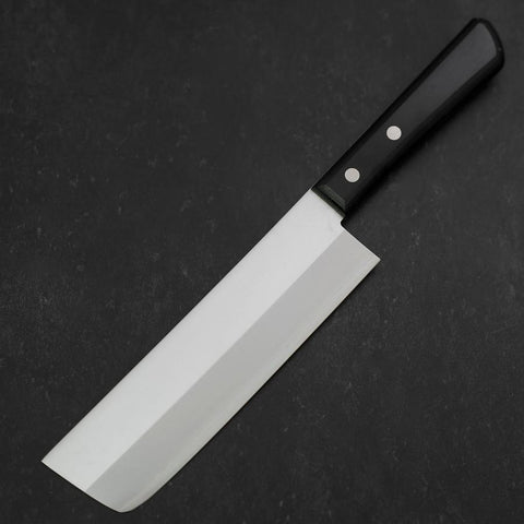 Nakiri Chromax Polished Western Black Handle 165mm (6.5”)-[Musashi]-[Japanese-Kitchen-Knives]