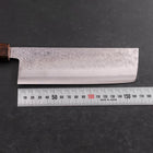 Nakiri Chromax Tsuchime Sumi Urushi Handle 165mm (6.5”)-[Musashi]-[Japanese-Kitchen-Knives]