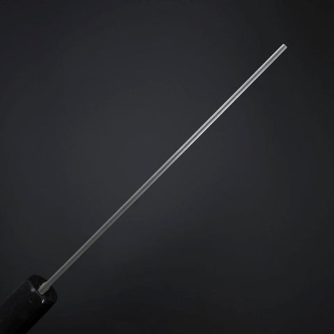 Nakiri Cobalt Stainless HRC62 Kurouchi Damascus Buffalo Ebony Handle 165mm (6.5”)-[Musashi]-[Japanese-Kitchen-Knives]