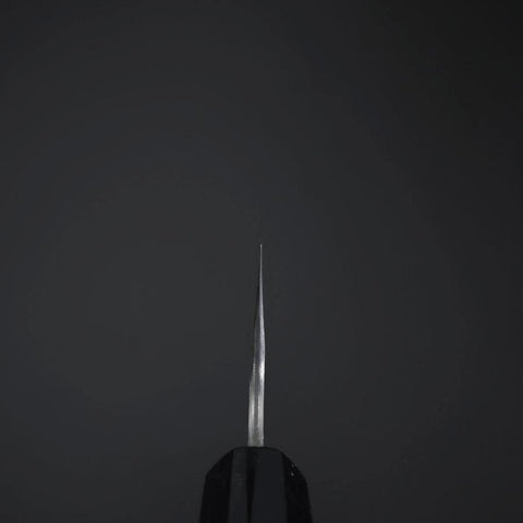 Nakiri Cobalt Stainless HRC62 Kurouchi Damascus Buffalo Ebony Handle 165mm-[Musashi]-[Japanese-Kitchen-Knives]