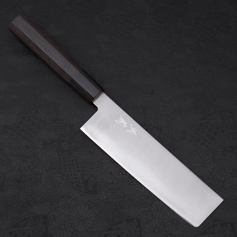 Nakiri HAP-40 Polished Buffalo Ebony Handle 165mm (6.5”)-[Musashi]-[Japanese-Kitchen-Knives]