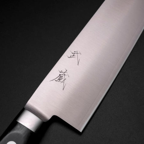 Nakiri Molybdenum Polished Western Black Handle 160mm (6.3”)-[Musashi]-[Japanese-Kitchen-Knives]