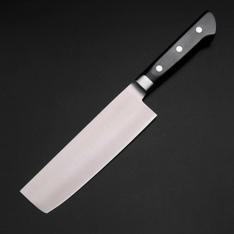 Nakiri Molybdenum Polished Western Black Handle 160mm-[Musashi]-[Japanese-Kitchen-Knives]