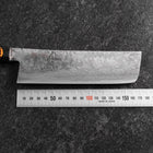 Nakiri SG-2 Black Damascus Buffalo Ebony Handle 165mm with Wooden box (6.5”)-[Musashi]-[Japanese-Kitchen-Knives]