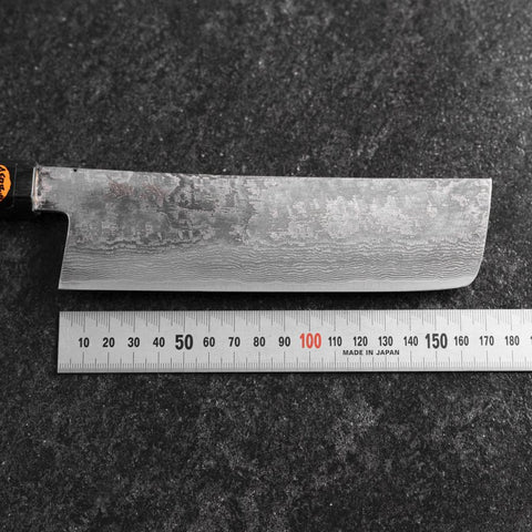 Nakiri SG-2 Black Damascus Buffalo Ebony Handle 165mm with Wooden box (6.5”)-[Musashi]-[Japanese-Kitchen-Knives]