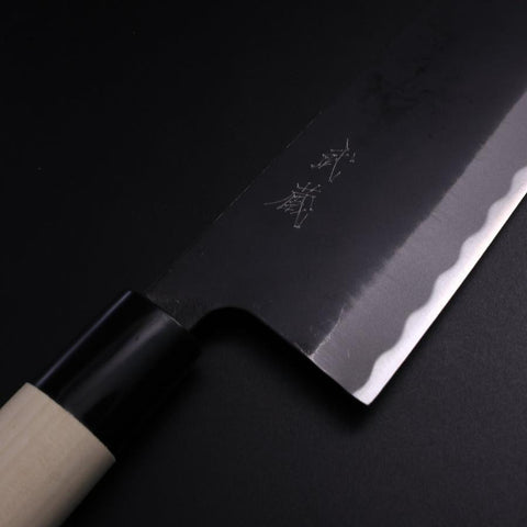 Nakiri SK Steel Kurouchi Magnolia Handle 170mm (6.7”)-[Musashi]-[Japanese-Kitchen-Knives]