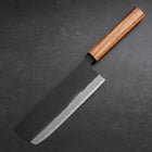 Nakiri SK Steel Kurouchi Oak Handle 170mm (6.7”)-[Musashi]-[Japanese-Kitchen-Knives]