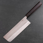 Nakiri SKD11 Nashiji Ebony Handle 165mm (6.5”)-[Musashi]-[Japanese-Kitchen-Knives]