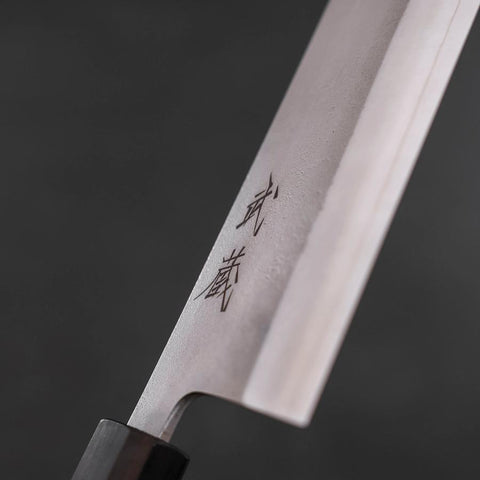 Nakiri SKD11 Nashiji Ebony Handle 165mm (6.5”)-[Musashi]-[Japanese-Kitchen-Knives]
