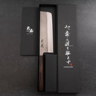 Nakiri SKD11 Nashiji Ebony Handle 165mm (6.5”)-[Musashi]-[Japanese-Kitchen-Knives]