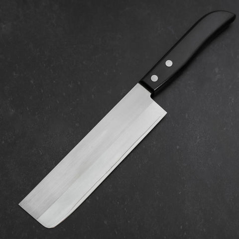 Nakiri SKD12 Polished Western Black Handle 165mm (6.5”)-[Musashi]-[Japanese-Kitchen-Knives]