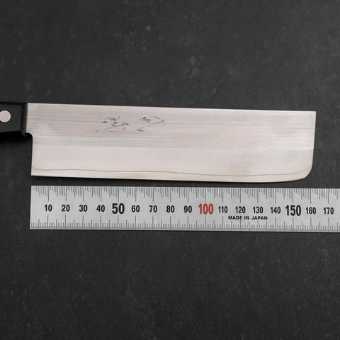 Nakiri SKD12 Polished Western Black Handle 165mm (6.5”)-[Musashi]-[Japanese-Kitchen-Knives]