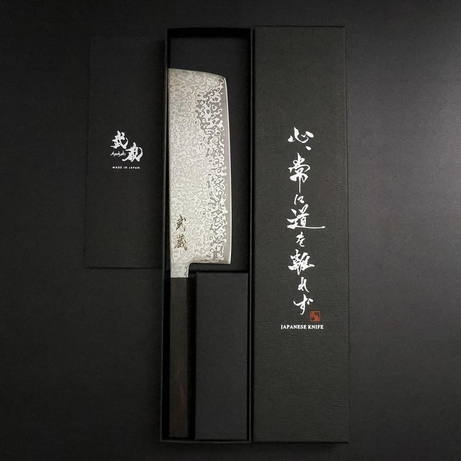 牛刀 SLD 浪 ニッケルダマスカス 黒檀水牛柄 210mm – MUSASHI