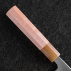 Nakiri SLD Mirror Buffalo Light Pink Maple Handle 170mm-[Musashi]-[Japanese-Kitchen-Knives]