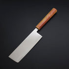 Nakiri SLD Mirror Sunset Orange Handle 170mm (6.7”)-[Musashi]-[Japanese-Kitchen-Knives]