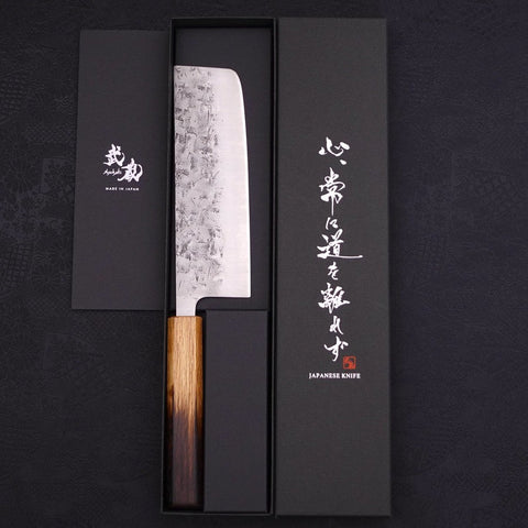 Nakiri SLD Nashiji Washi Yaki Urushi Handle 165mm (6.5”)-[Musashi]-[Japanese-Kitchen-Knives]