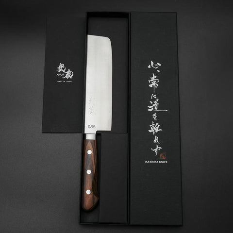 Nakiri SLD Polished Western Handle 165mm-[Musashi]-[Japanese-Kitchen-Knives]