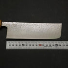 Nakiri SLD Wave Nickel Damascus Yaki Urushi Handle 165mm (6.5”)-[Musashi]-[Japanese-Kitchen-Knives]